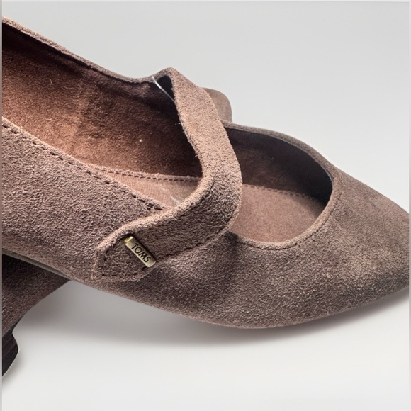 TOMS Bianca Mary Jane Flats Sz 11 - Oak Brown Suede (NWT) - Picture 5 of 6